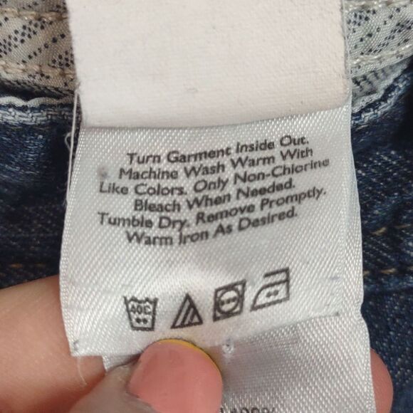 Eddie Bauer Patch Pocket Wide Leg Jean size 12 - Picture 8 of 12